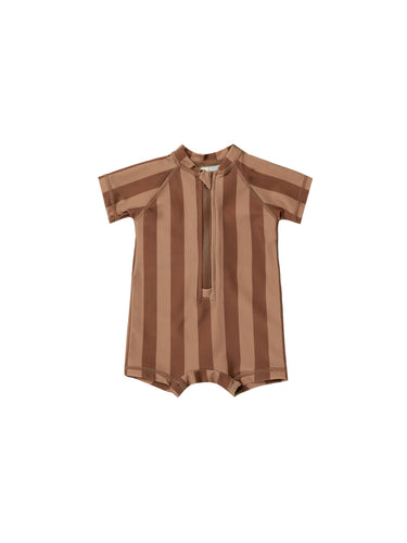 Quincy Mae Zip Rashguard, Retro Stripe